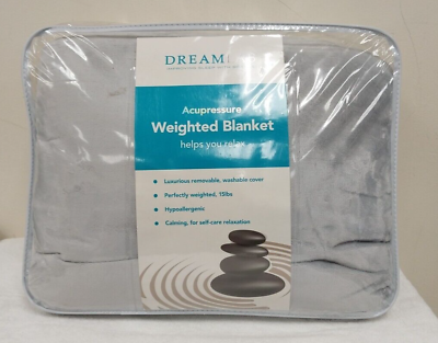 Dream Lab Acupressure 15lbs Weighted Plush Blanket with Removable