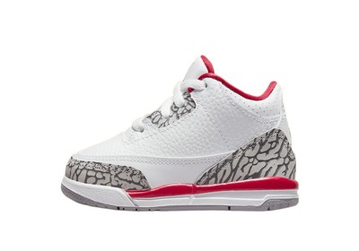 Детские кроссовки Jordan 3 Retro Cardinal Red Wht/Lt Curry-Cardinal Rd (832033 126) -