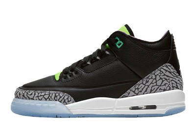 

Джордан 3 Retro SE Big Kids Black/White-Electric Green (DA2304 003)