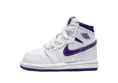 Кроссовки Jordan 1 High OG Court Purple White/Court Purple для малышей (CU0450 151)