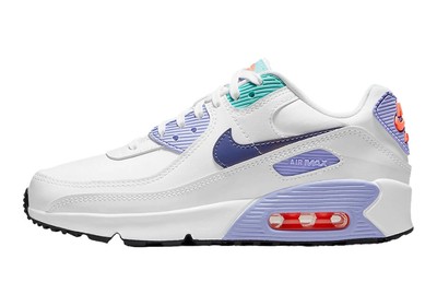 Nike Air Max 90 LTR SE 2 White/Copa-Dk Purple Dust для больших детей (CZ4500 100) — 6,5