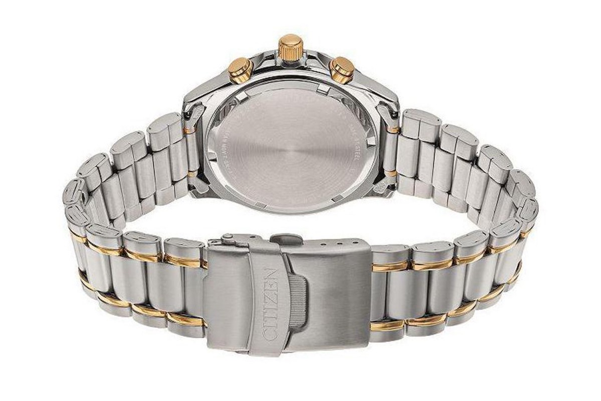 Citizen Men's Quartz Silver Gold Chronograph Calendar Watch