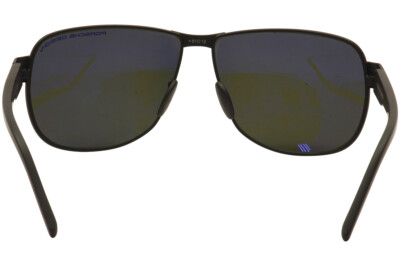 Pre-owned Porsche Design Men's P8633 P/8633 A Black Square Polarized Sunglasses 61mm In Green