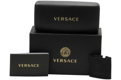 Pre-owned Versace Medusa-charm Ve2198 Ve/2198 1002/t3 Black Polarized Sunglasses 54mm In Gray