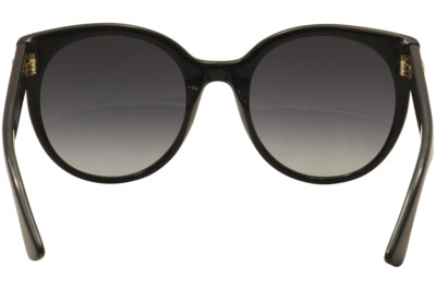 Pre-owned Gucci Women's Gg0035sn 001 Black/gold Fashion Sunglasses 54mm In Gray