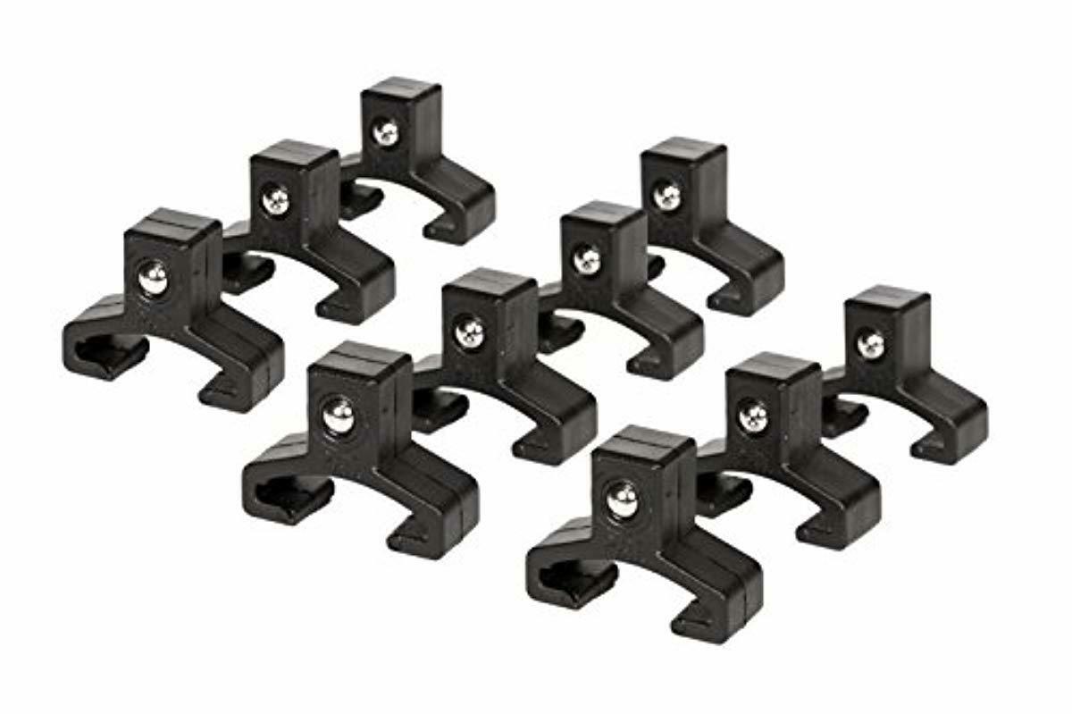 Olsa Tools Black Spring Loaded Ball Bearing Socket Clips 10 Pack 3/8