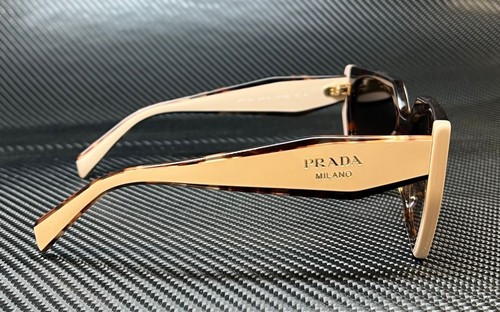 Pre-owned Prada Pr 15ws 01r0a6 Brown Havana Gradient Women's 54 Mm Sunglasses
