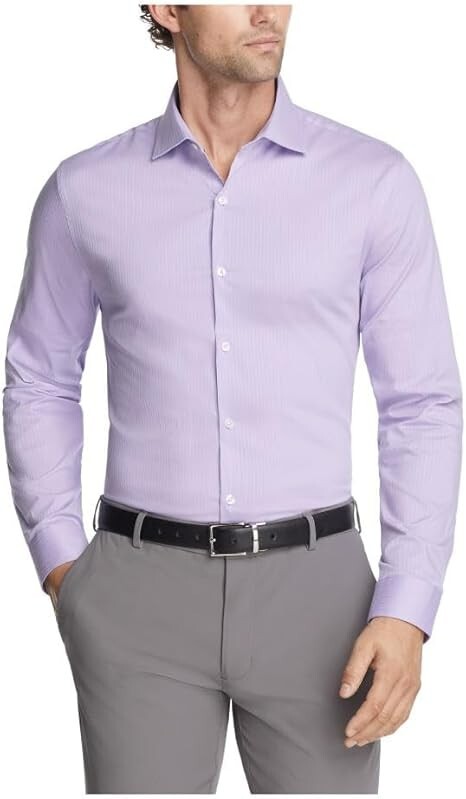 Kenneth Cole Reaction Techni-Cole Slim Fit Flex Dress Shirt Men's XL 36/37 17 - Picture 1 of 14