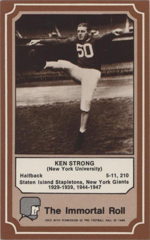 1975 Fleer Team Cloth Patch Stickers Ken Strong #21