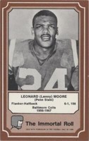 1975 Fleer Team Cloth Patch Stickers Lenny Moore #83