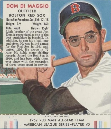1952 Red Man Tobacco All-Star Team - Dom DiMaggio #5
