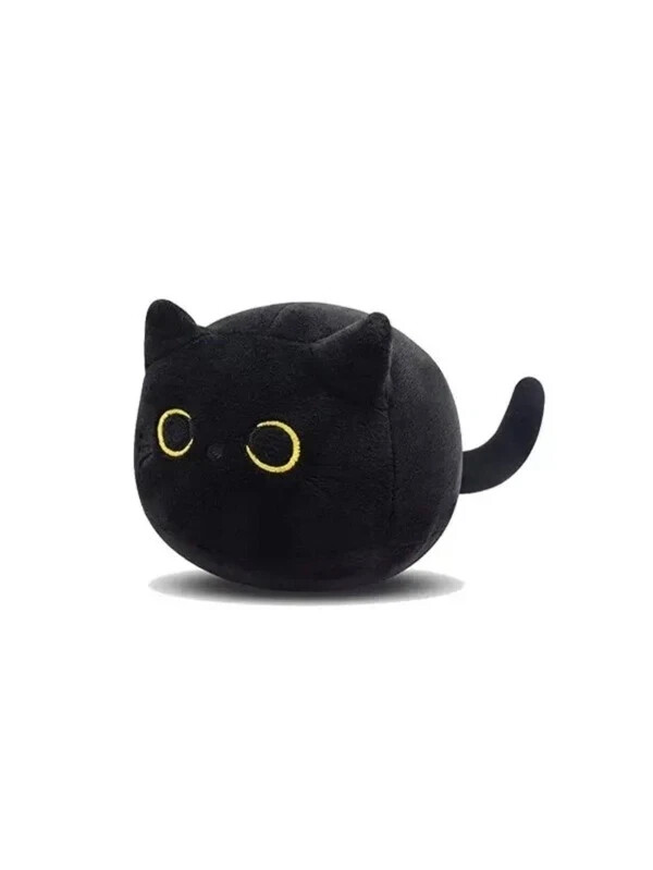 Black Cat Plush, Black Cat Stuffed Animal Black Cat Pillow Anime Black Cat USA