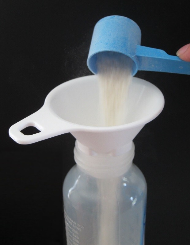 Wide Neck Funnel for Baby Formula, Protein Powder, Spices, Kitchen
