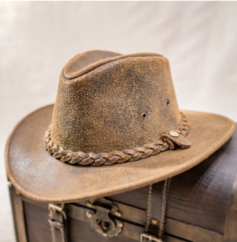 

Кожаная шапка Urban Outfitters Henschel Outback Кожаная плетеная шляпа S НОВИНКА, Коричневый, higher ground bandana hat
