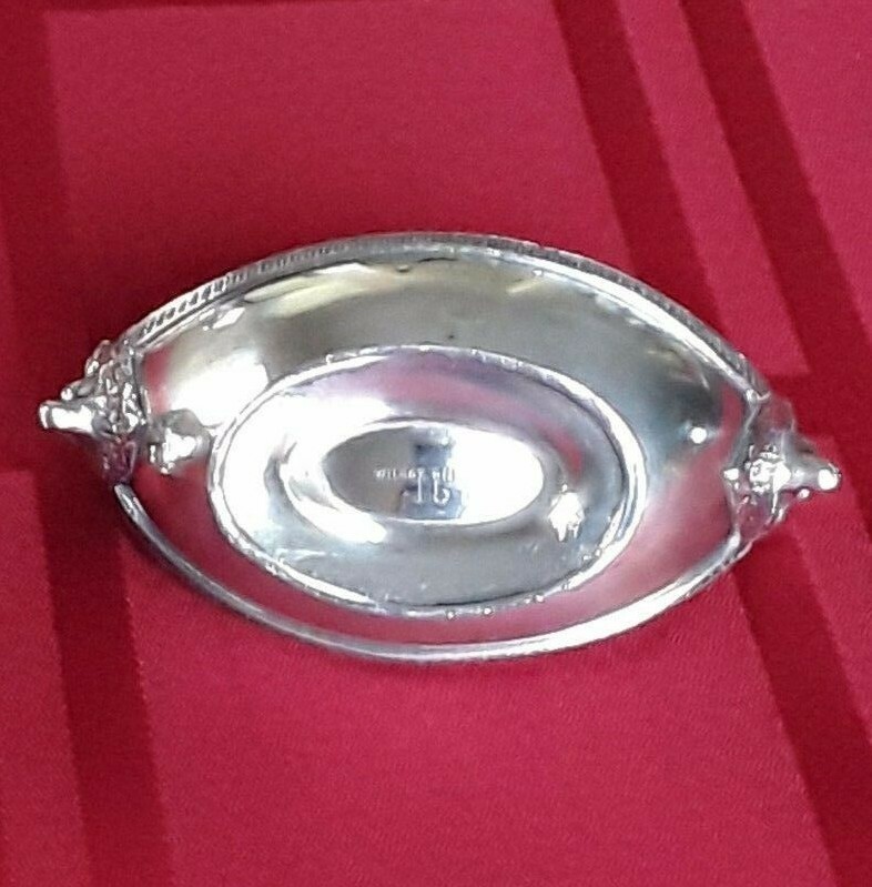 Silver Plate STAG SALT CELLAR Wilcox Silver P Co 1579 = 23rd Anniversary Gift