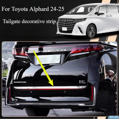 For Toyota Alphard 1pcs Rear Door Trunk Lid Tailgate Strip Trim Chrome 2024-2025