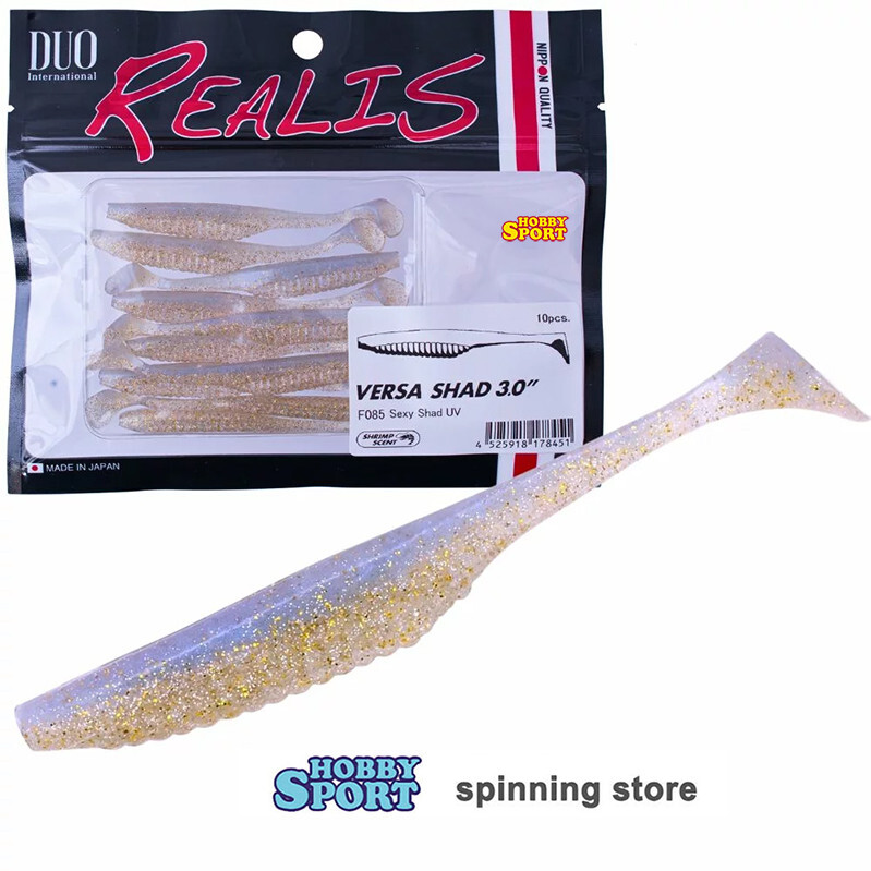 VERSA SHAD 3" COL F085 SEXY ESCA SILICONICA 10 PZ DUO JAPAN SPINNING SPIGOLA