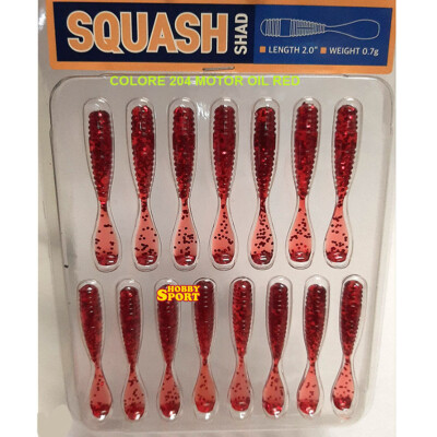 DAMIKI SQUASH SHAD 2" 204 MOTOR OIL SPINNING TROTA LAGO LIGHT ROCK FISHING 15 PZ