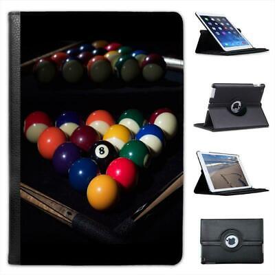 Pool Table Balls Ready To Play With Cues Folio Leather Case For iPad Mini