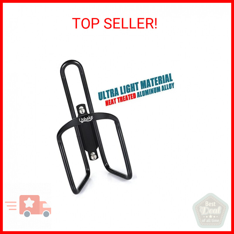 USHAKE Water Bottle Cages, Basic MTB Bike Bicycle Alloy Aluminum Lightweight Wat