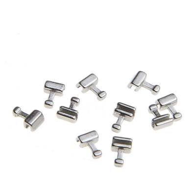 10 Pcs Dental Orthodontic Crimpable Hooks Sliding/Spiral Cross/Double Tube