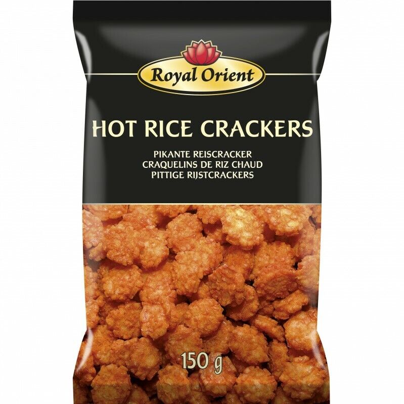 (1,46€/100g) [ 150g ] Royal Orient HOT RICE CRACKERS Pikante Reiscracker