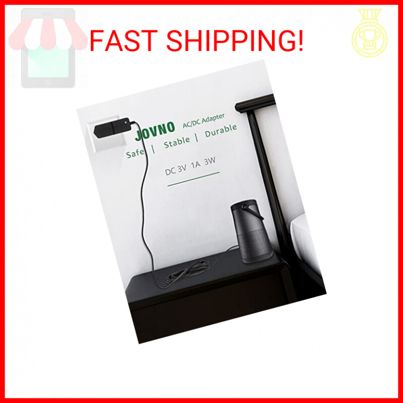 JOVNO 3V 1A Power Supply 3W Power Adapter Cord 100-240V AC to DC 3 Volt 1amp 0.8