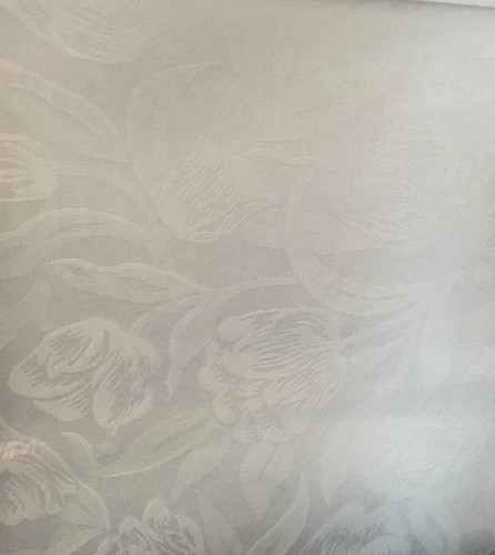 Napkins & Placemats BARDWIL LINENS Tulips White Damask Set Of 4 Each New