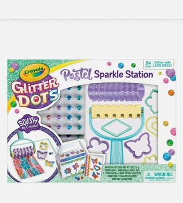 Crayola Glitter Dots Pastel Sparkle Station 84 Dots Glitter With Less Mess New