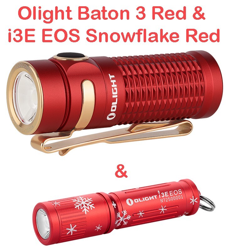 Olight Baton 3レッド Olight Baton 3 Red 1200 Lum Rechargeable LED Flashlight