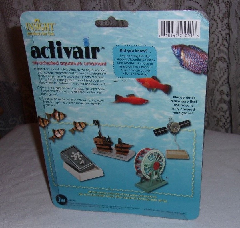 JW Activair Air Actuated Aquarium  Ornament NEW