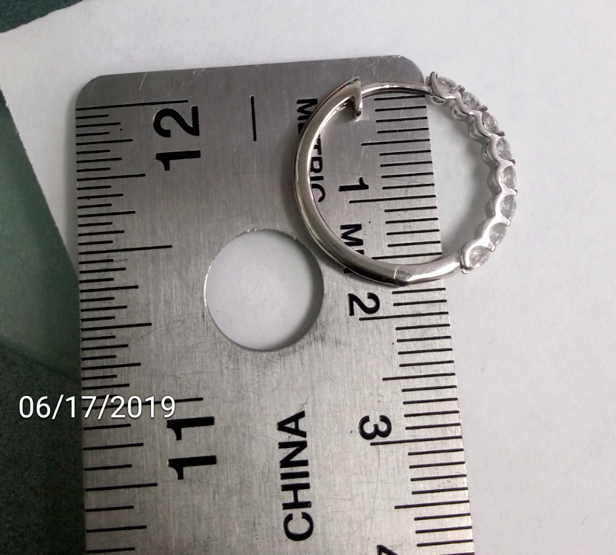 Pre-owned Handmade Steal Deal 1.00 Carat Natural Round Diamonds Hoops Huggies Earrings In 14k Gold In White