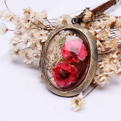 XXL Antik Damen Foto Medaillon zum öffnen Glücksbringer Talisman Amulett Bronze 