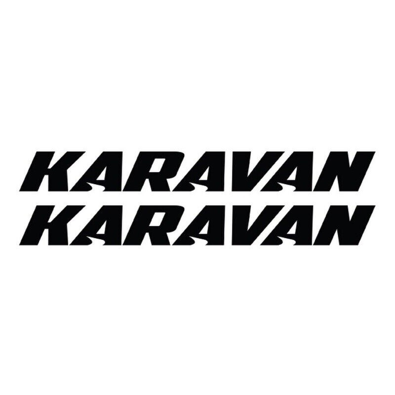 KARAVAN Replacement TRAILER DECAL Stickers - SET OF 2 - White Boat Utility