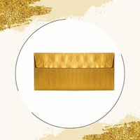 25 DIN-lang Umschläge Gold brilliant mit Haftstreifen