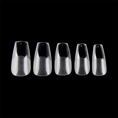 120 Ballerina Press-On Tips Matt Fullcover Clear Nail Verlängerung Easy Long Tip