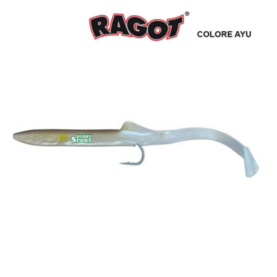 RAGLOU RAGOT 65 MM COLORE AYU CONF. 3 pz SILICONICO BARCHINO TRAINA  SPINNING