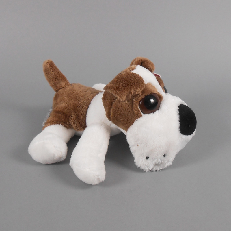 Russ Lil Peepers Brimble Bulldog Plush Brown and White Dog 9