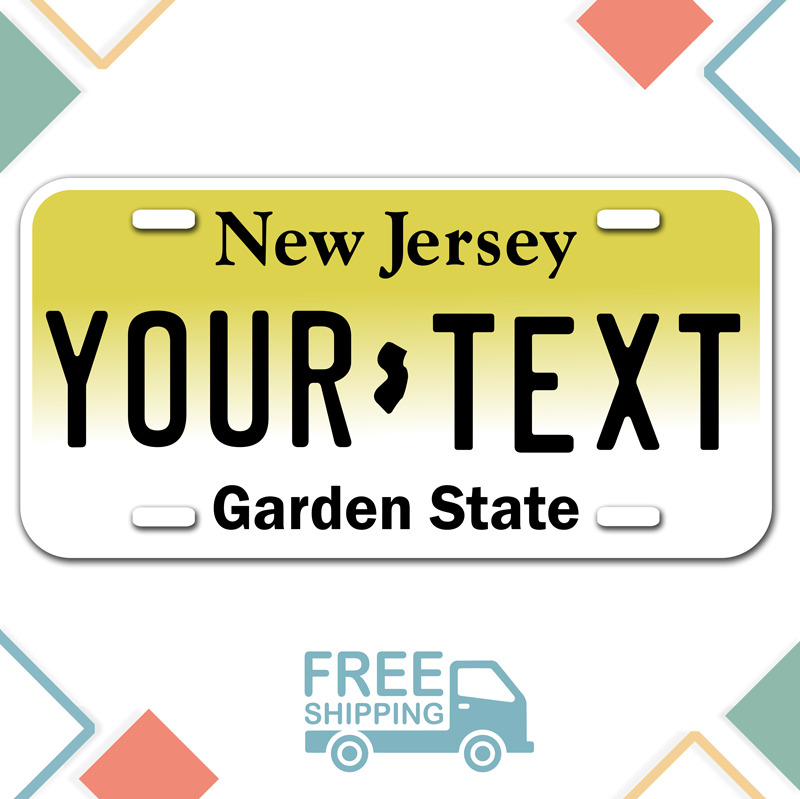 PERSONALIZED New Jersey License Plate L