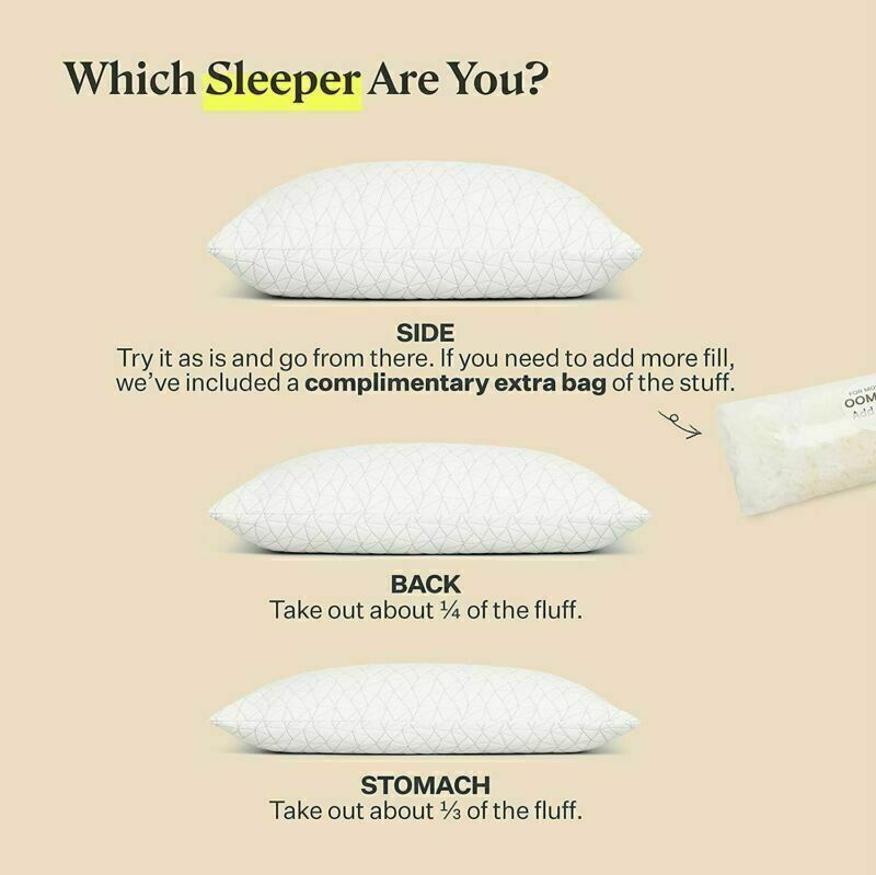 New Coop Home Goods Premium Adjustable Loft Pillow Queen