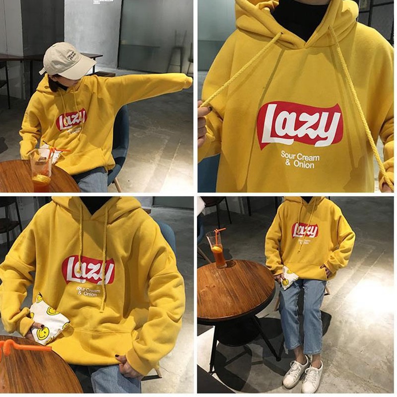 Harajuku Korean Hooded Thick Coat Jacket Lazy Tops