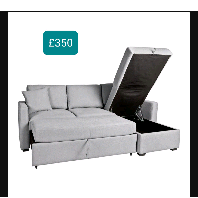 Reagan Corner Sofa Bed with storage only £350. RBW Clearance Outlet Le