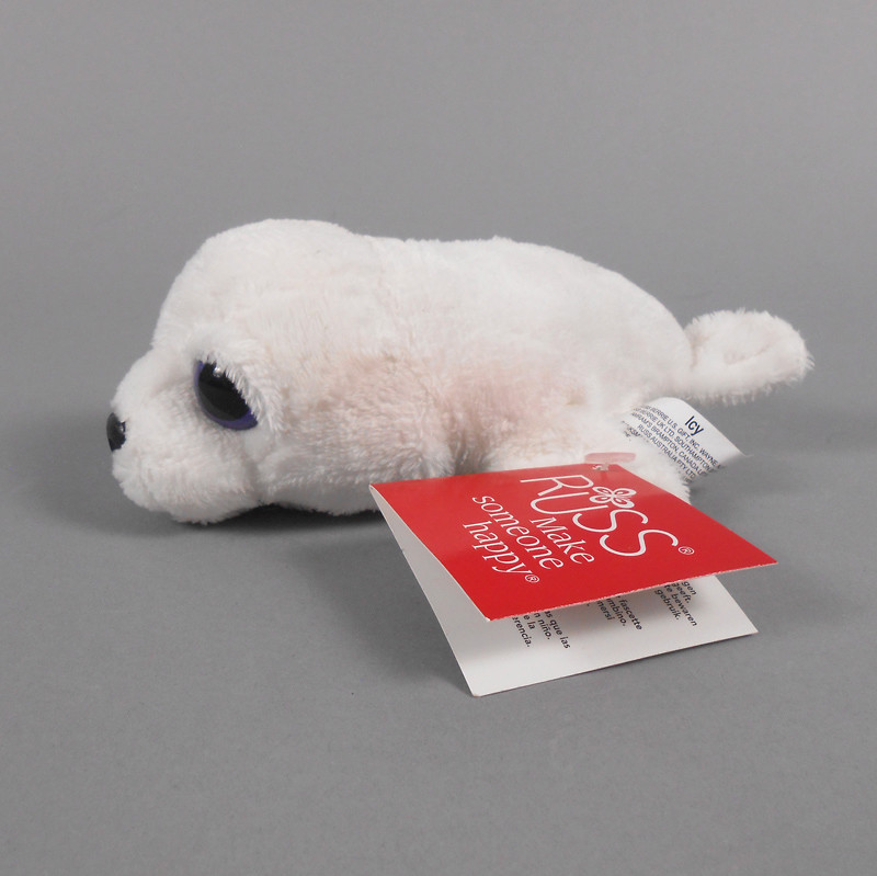 Russ Lil Peepers Icy Seal Plush White Seal 6