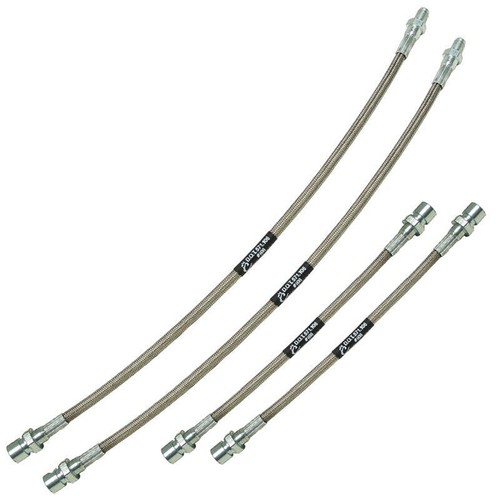 Empi 5585 4-Piece Steel Braided Brake Line Kit 1958-64 Vw