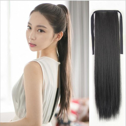 Wrap On Ribbon Ponytail 100 Human Hair Extensions Straight Hair