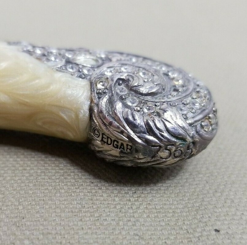 Edgar Berebi OPHELIA Cake Knife Pearl With Swarovski Crystal Silver Plate 12.75'