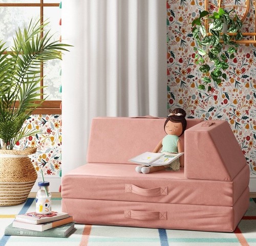 Kids Modular Seating Solids Tonal Pink - Pillowfort - New