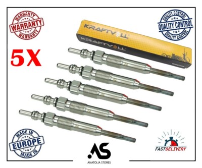 5X Glow Plugs Diesel Heater 7V For Vw Transporter T5 Crafter 2.5 Tdi N10591604