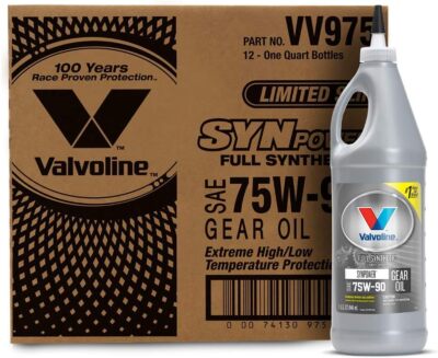  SynPower SAE 75W-90 Full Synthetic Gear Oil 1 QT, Case of 12