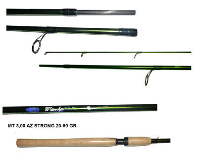 CANNA  SPINNING MAMBA VERDE 3,00 MT 20-50 GR 2 SEZIONI IN CARBONIO LINEAEFFE